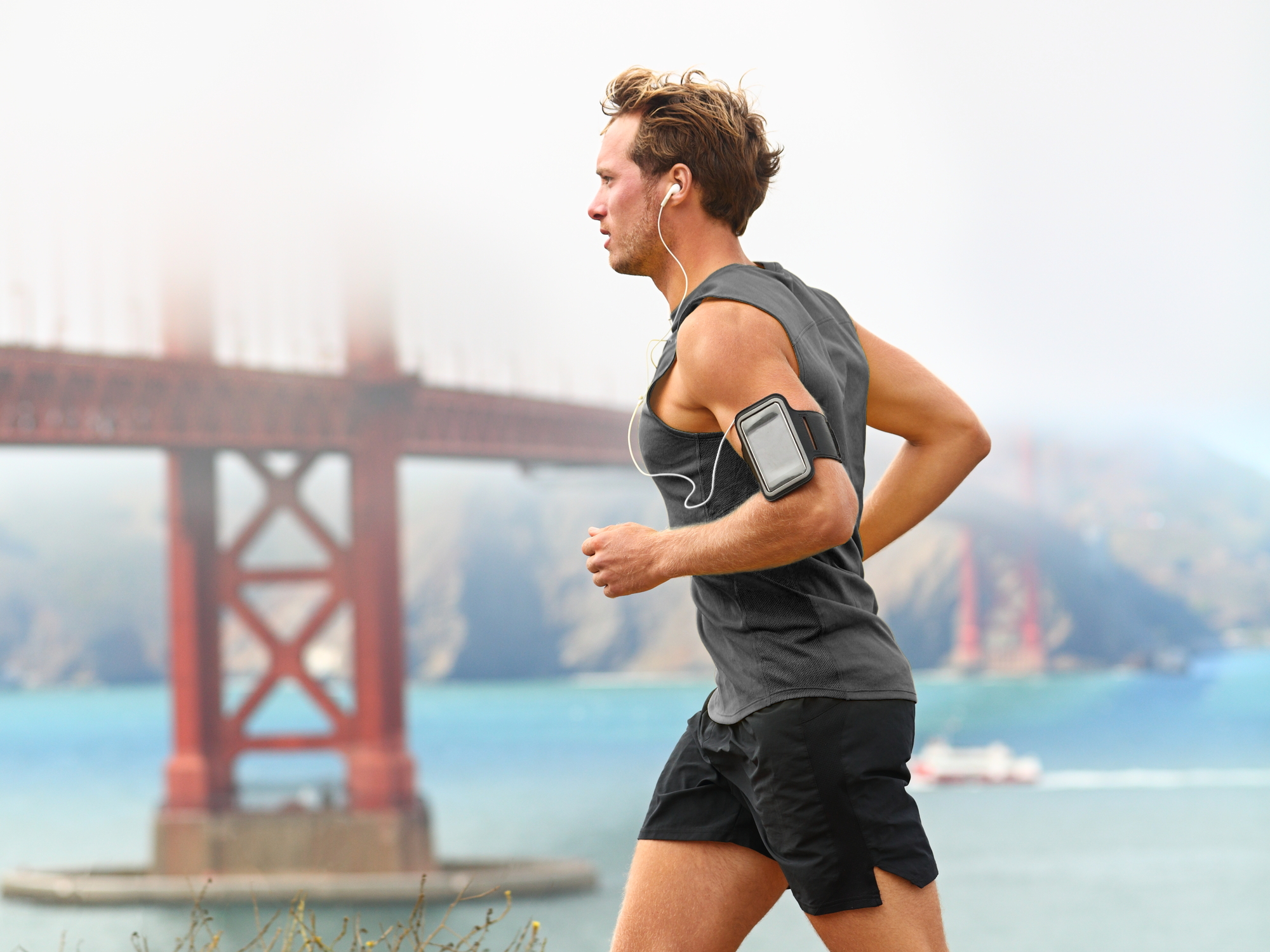 Male runner in San Francisco